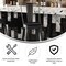 Emma and Oliver Kam Metal Indoor-Outdoor Stool with Removable Back and All-Weather Polystyrene Seat
